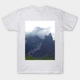 Alps Mountains Black Peaks Landscape T-Shirt